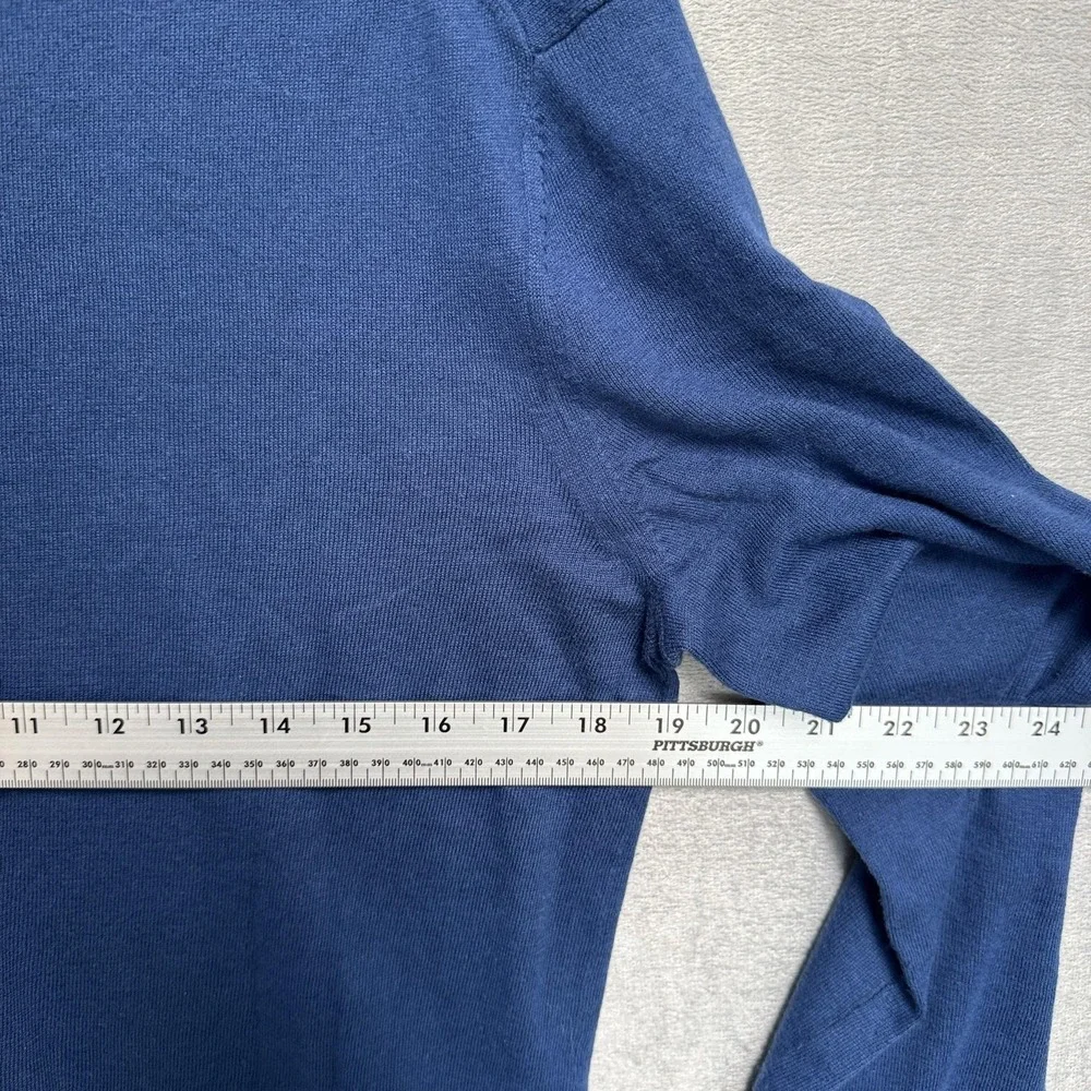 Banana Republic Sweater Mens Small Blue Argyle V Neck Lightweight‎ Knit Pullover